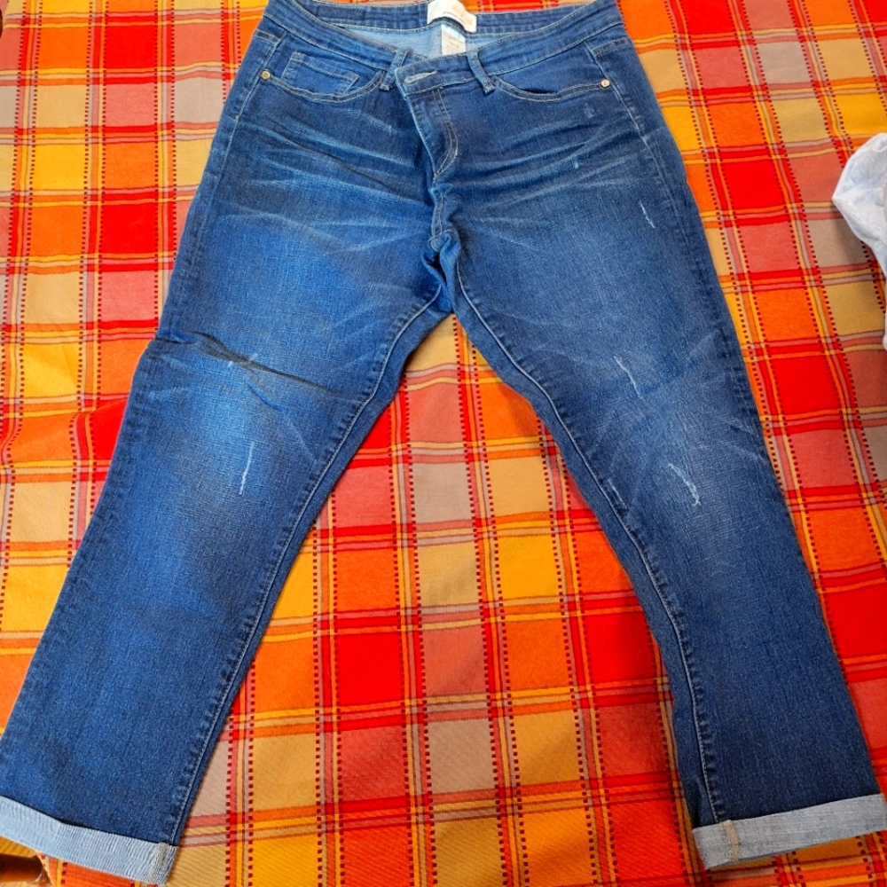 Cafe Denim Cropped Jeans